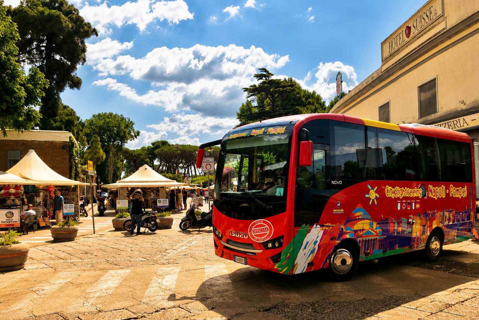 Napels: Pendelbus naar Pompeii