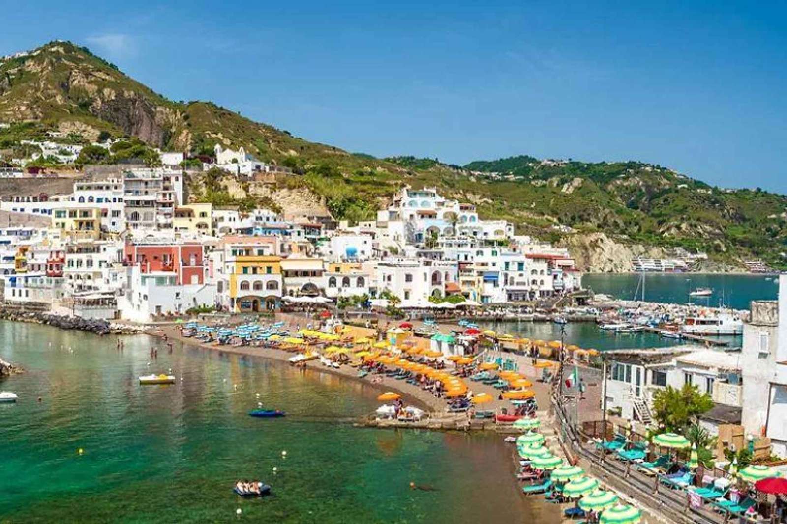 Tour de l'île d'Ischia en bateau avec escale à Sant'Angelo