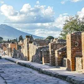 Depuis Naples : visite des fouilles de Pompéi et du Vésuve avec guide et billet coupe-file