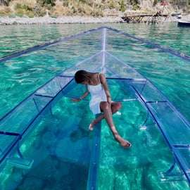 Sortie en bateau transparent à Ischia et Grotte Verte