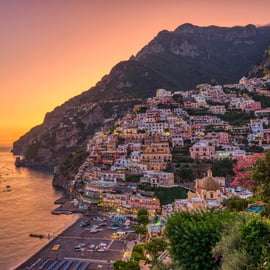 Amalfi: Amalfikusten och Positano Solnedgångskryssning med dryck