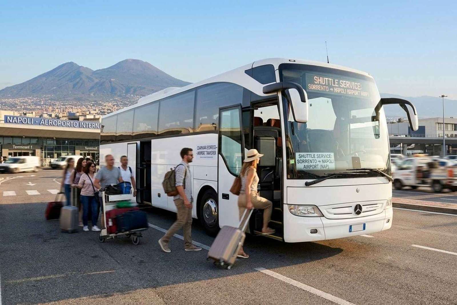 Aeropuerto de Nápoles: Lanzadera de ida a la Costa Sorrentina desde Nápoles
