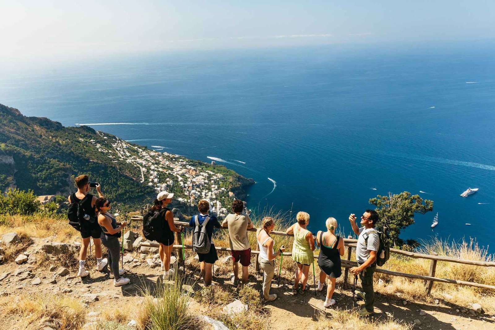 Depuis Sorrente : Randonnée guidée sur le sentier des Dieux avec transferts