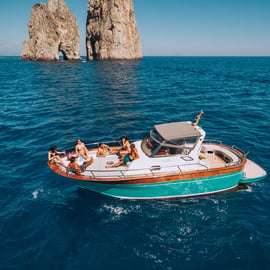 Vanuit Positano: Sorrento kust & Capri hele dagtrip per boot
