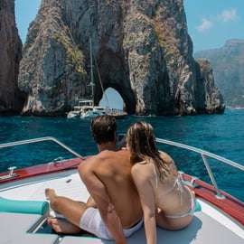 Vanuit Positano: Sorrento kust & Capri hele dagtrip per boot