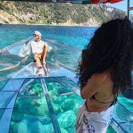 Sortie en bateau transparent à Ischia et Grotte Verte